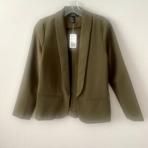 Forever 21 Olive Green Open Front Blazer NWT SZ S